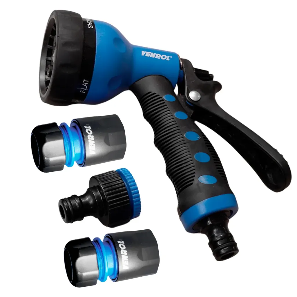 [VR-RIE-0101] KIT HIDROPISTOLA MULTIFUNCIÓN 8 POSICIONES Y ACOPLES PARA 1/2"