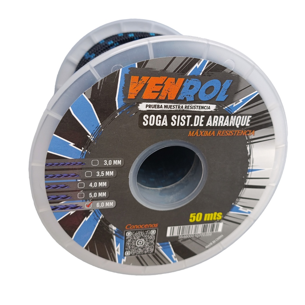 [VR-SOG-6] SOGA SIST DE ARRANQUE 6.0 MM - 50 MT