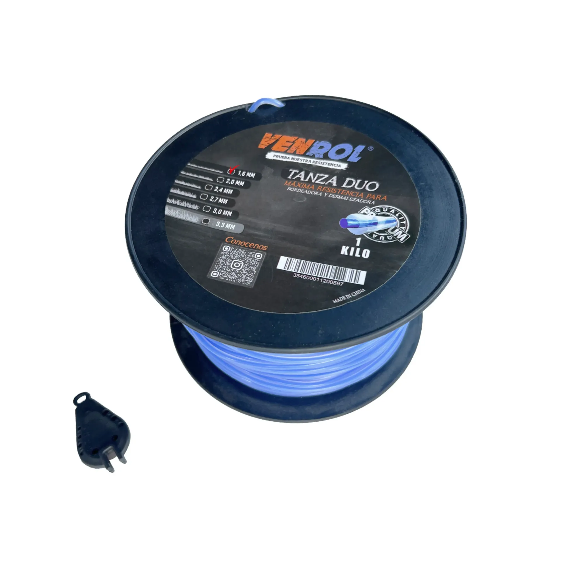 ROLLO TANZA DÚO 1.6 MM X 1 KG - 433 MT