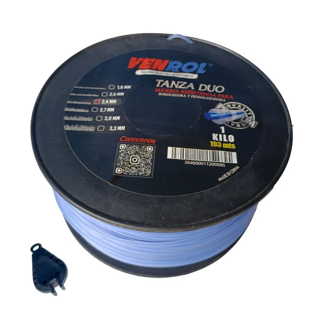 ROLLO TANZA DÚO 2.4 MM X 1 KG - 193 MT