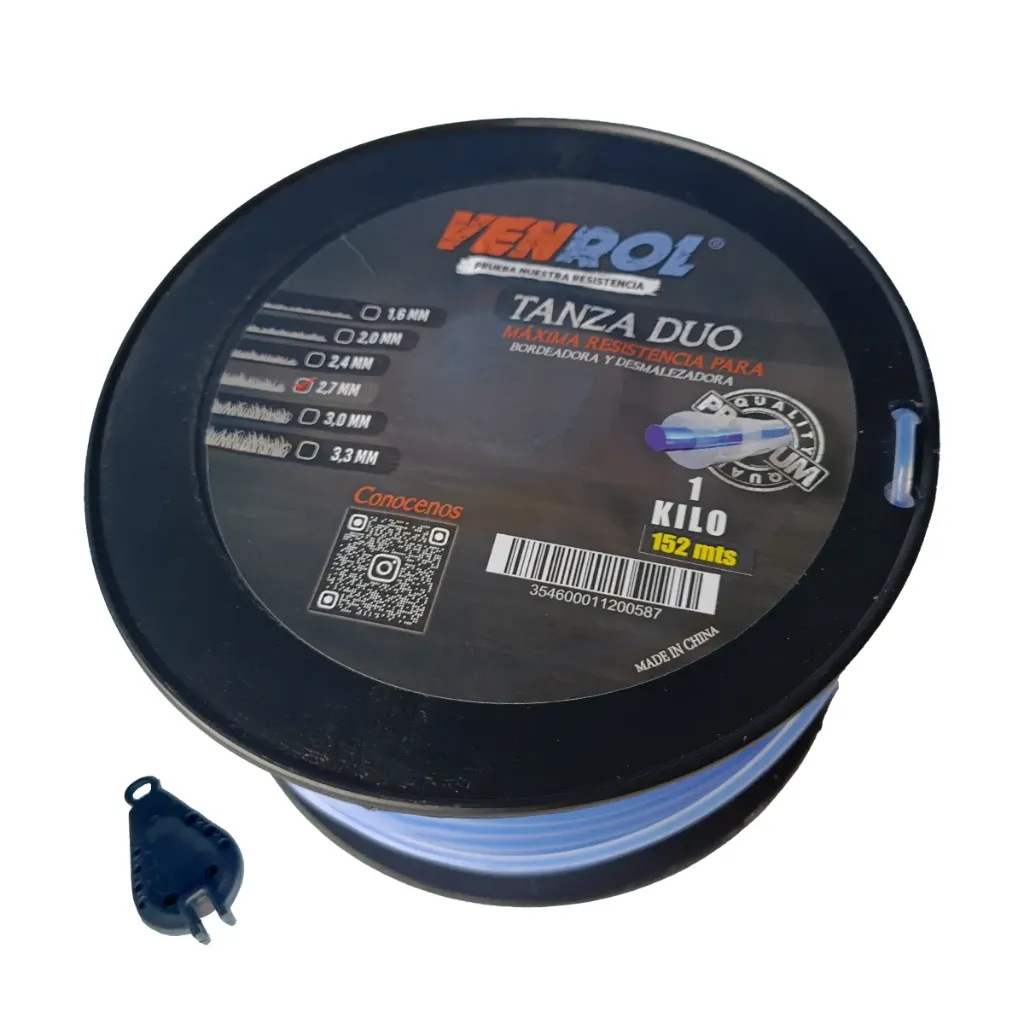 ROLLO TANZA DÚO 2.7 MM X 1 KG - 152 MT