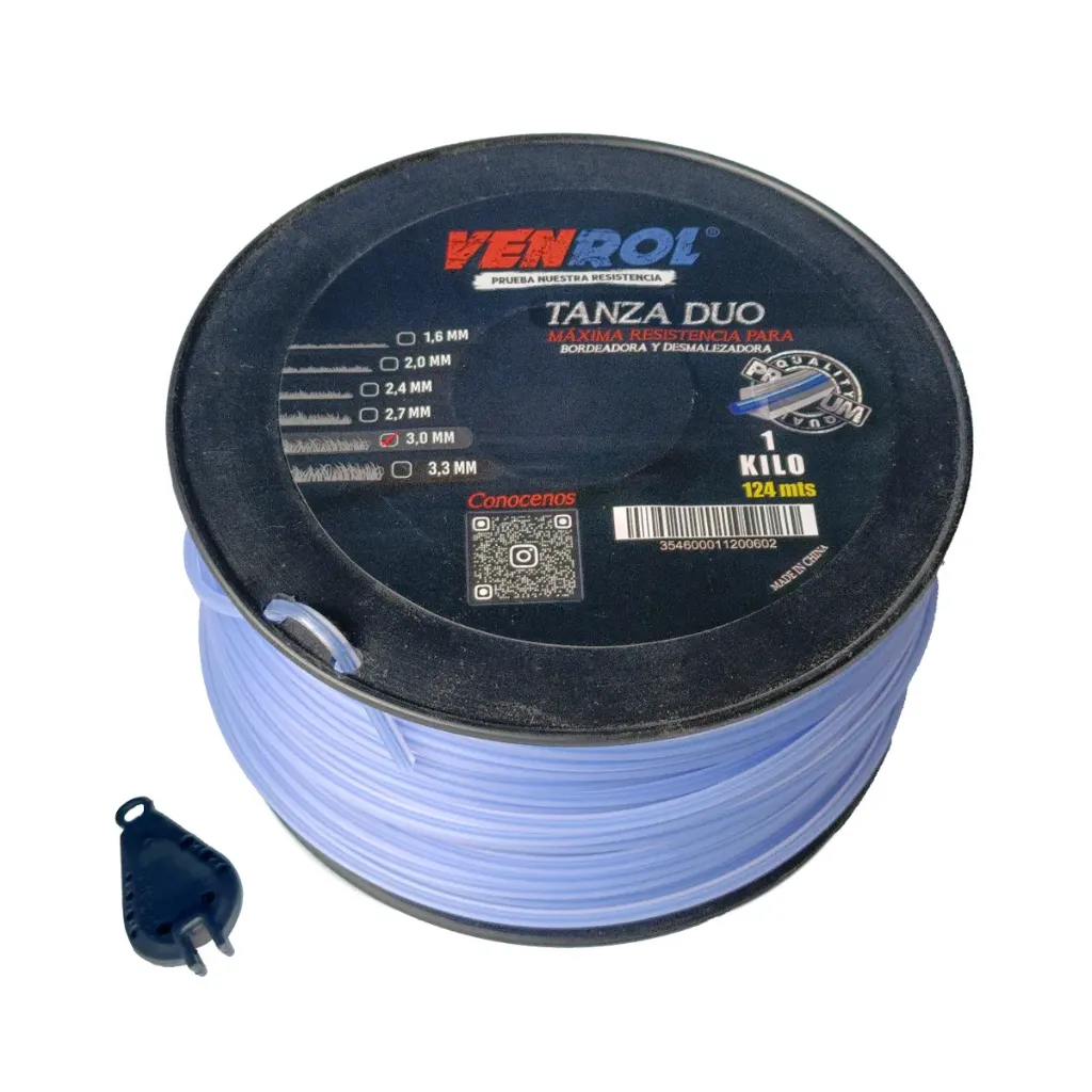 [VR-TAN-0602] ROLLO TANZA DÚO CUADRADA 3 MM X 1 KG - 124 MT