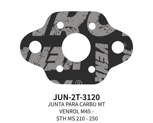 JUNTA DE CARBURADOR MT PARA VENROL M45 - STH MS 210 - 250 X 5 UN.