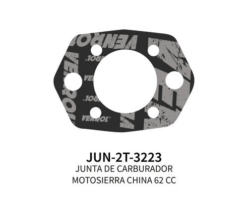 [JUN-2T-3223] JUNTA DE CARBURADOR MOTOSIERRA CHINA 62 CC X 5 UN.