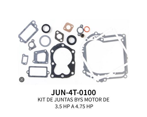 [JUN-4T-0100] KIT DE JUNTAS PARA MOTOR B&S 3.5 HP A 4.75 HP