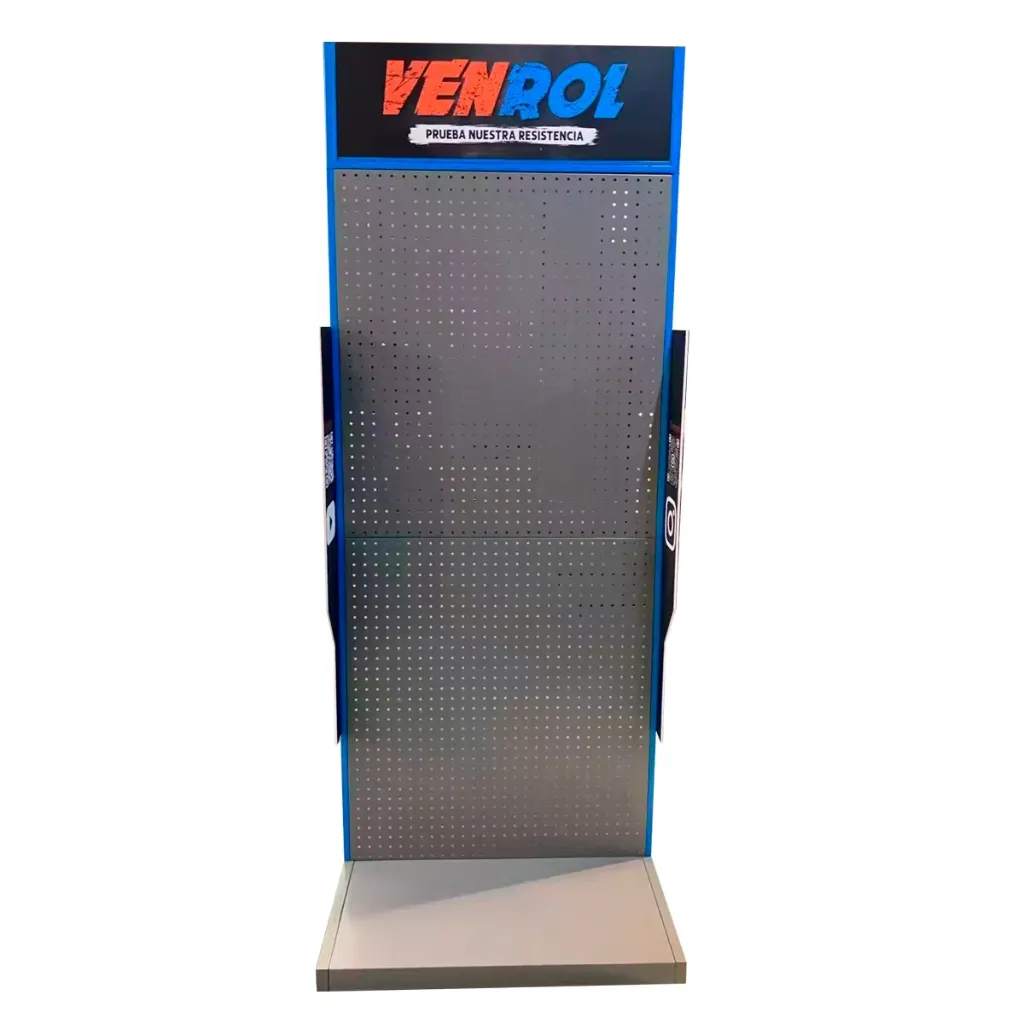 EXHIBIDOR COMERCIAL CHAPA DE PIE SIMPLE ALTO 190 CM / ANCHO 75 CM