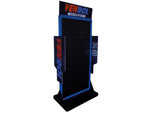 EXHIBIDOR COMERCIAL CHAPA DE PIE DOBLE ALTO 165 CM/ ANCHO 72 CM