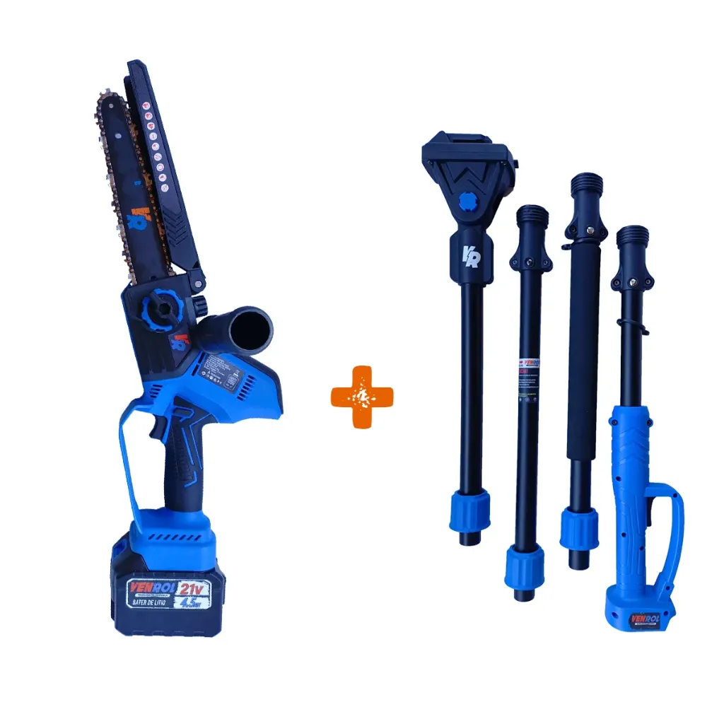 [vr-jar-2000 + vr-jar-2020] COMBO MOTOSIERRA BATERÍA CON EXTENSOR
