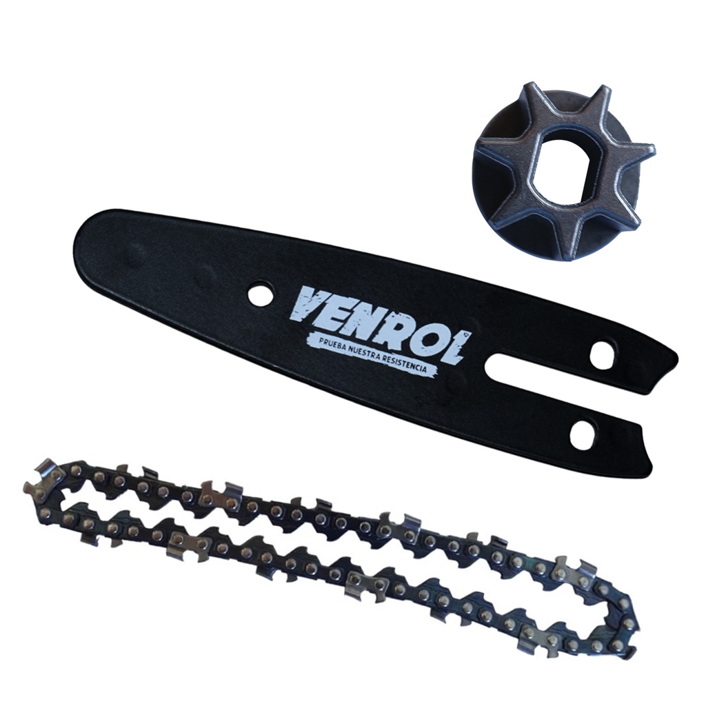 [VR-JAR-0895] KIT ESPADA - CADENA Y PIÑON MINI MOTOSIERRA A BATERIA PASO 1/4 - 4"