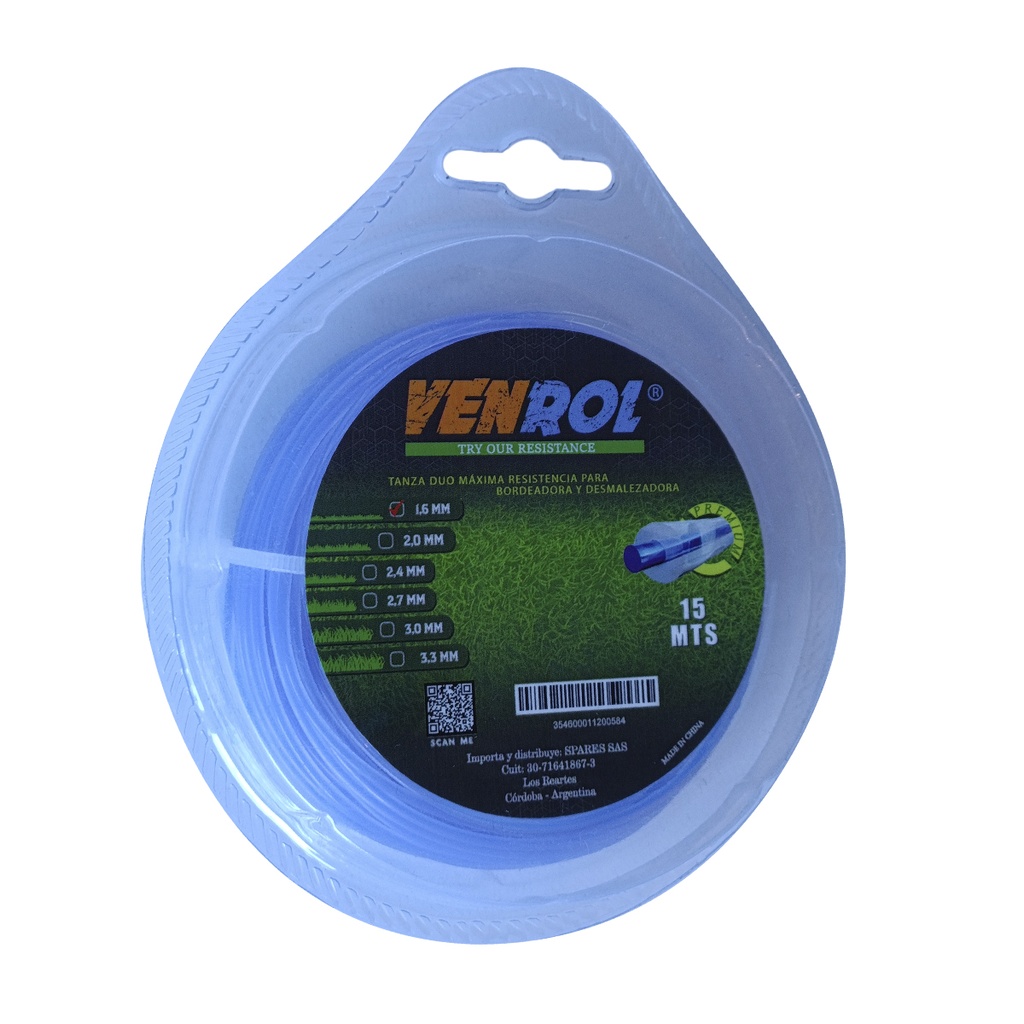 [VR-TAN-0098] BLISTER TANZA DÚO 1.6 MM X 15 MT